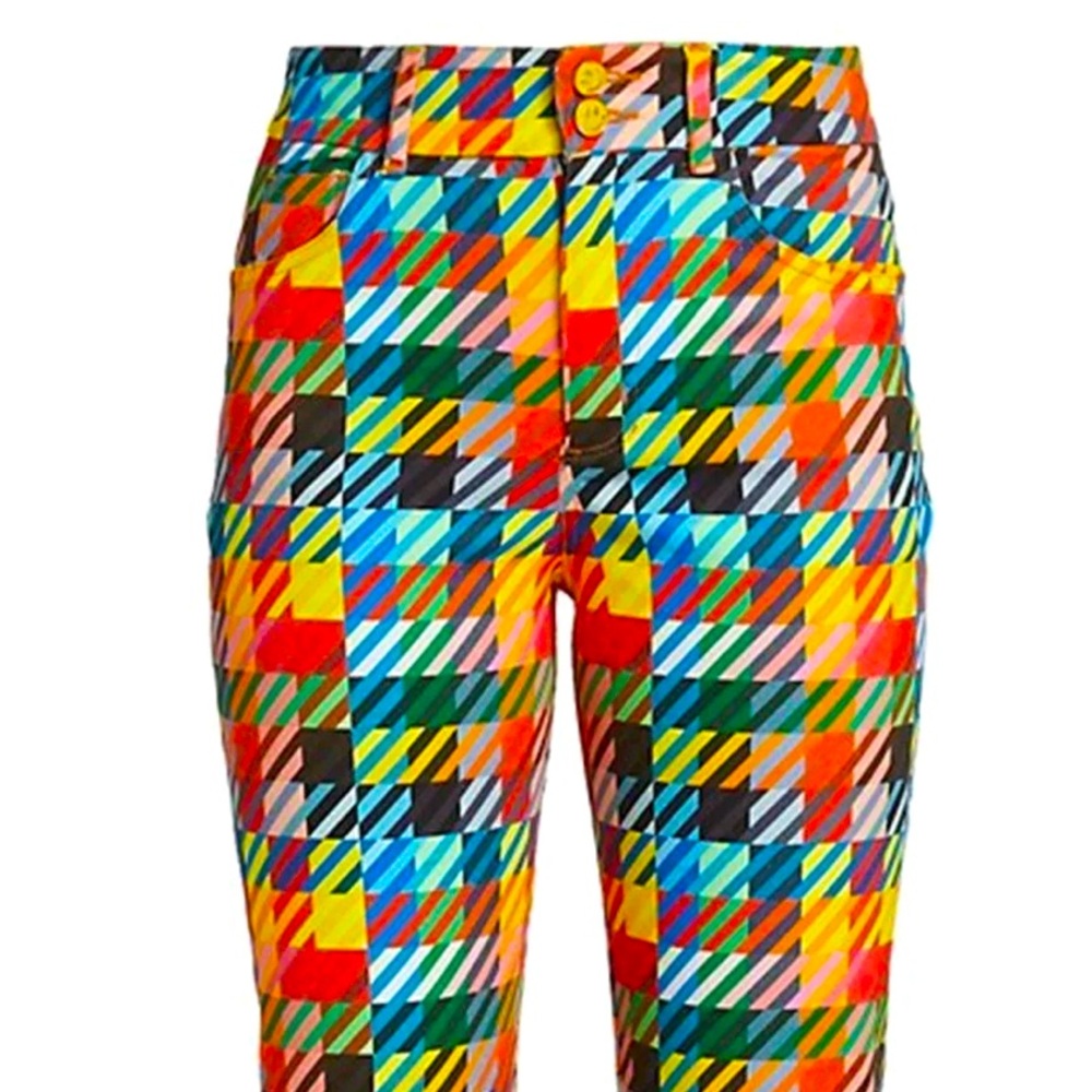 Bruce Glen Designer Love Check Flare Jeans 8